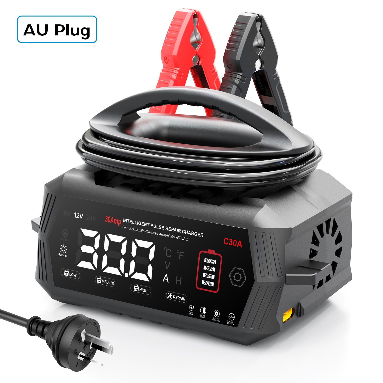 HTRC 6V/12V/24V Smart Charger 30A Car Battery Charger for Lithium LiFePO4 Lead-acid AGM Batteries Automatic Motorcycle Charger 30A AU PLUG
HTRC 6V/12V/24V Smart Charger 30A Car Battery Charger for Lithium LiFePO4 Lead-acid AGM Batteries Automatic Motorcycle Charger 30A AU PLUG