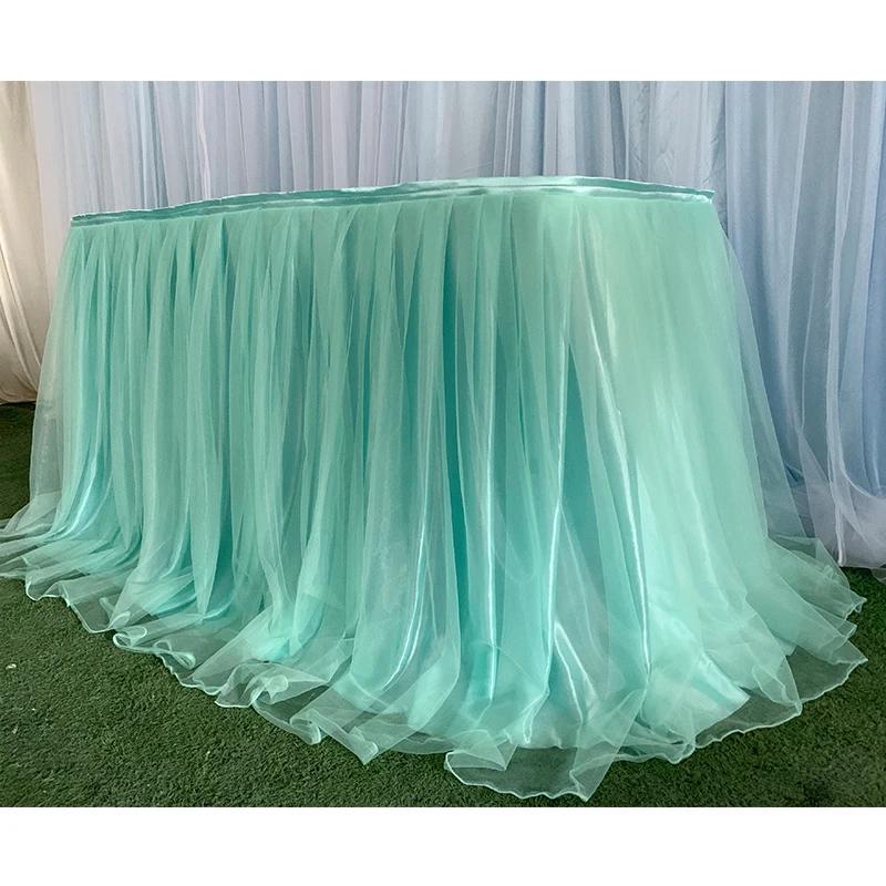 100x80 см Тюль Юбка для стола Розовая Юбка для стола Свадьба День рождения Вечеринка Улле Плинтус для стола Детский душ Свадебная вечеринка Декор 100x80cm
