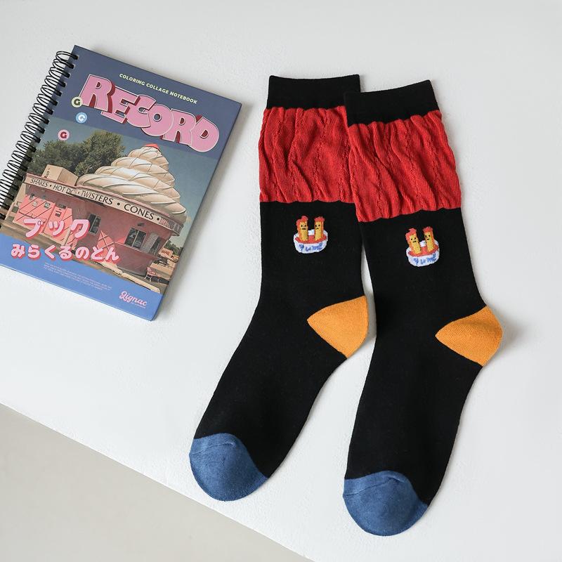 10Pair Cute Socks Women S Dongdaemun French Fries Socks Women S Medium Tube Cotton Socks Funny Trend Lace Wave Women S Socks One size fits all чорний
10Pair Cute Socks Women S Dongdaemun French Fries Socks Women S Medium Tube Cotton Socks Funny Trend Lace Wave Women S Socks One size fits all чорний