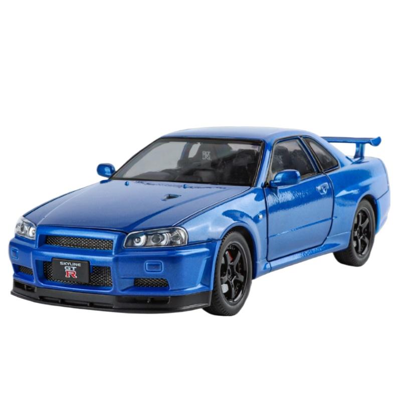 Масштаб 1/24 Nissan GTR R34 Skylin Суперкар Металевий литий модель автомобіля Звук та світло Комп ютерний хост DIY Дисплей Декоративні прикраси синій
Масштаб 1/24 Nissan GTR R34 Skylin Суперкар Металевий литий модель автомобіля Звук та світло Комп ютерний хост DIY Дисплей Декоративні прикраси синій