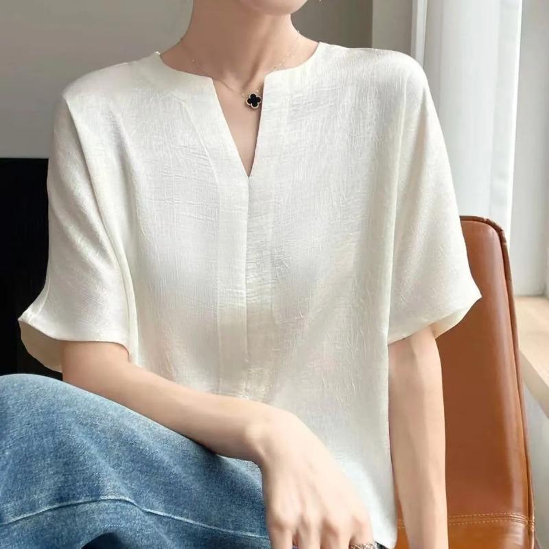 Silk Mulberry Silk Shirt High-end Silk Shirt New Solid Color Top for Summer M белый
Silk Mulberry Silk Shirt High-end Silk Shirt New Solid Color Top for Summer M белый