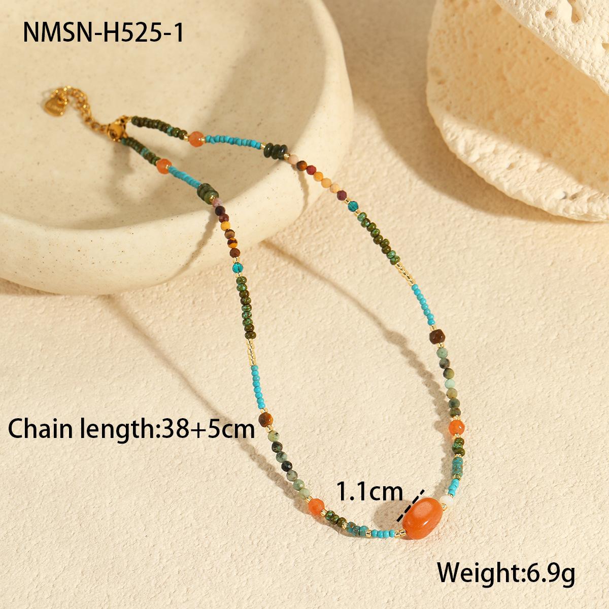 European and American New Style Light Luxury Fashion Natural Stone Necklace Stainless Steel Collarbone Chain Fresh Niche Vintage Style Jewelry 18K
European and American New Style Light Luxury Fashion Natural Stone Necklace Stainless Steel Collarbone Chain Fresh Niche Vintage Style Jewelry 18K
