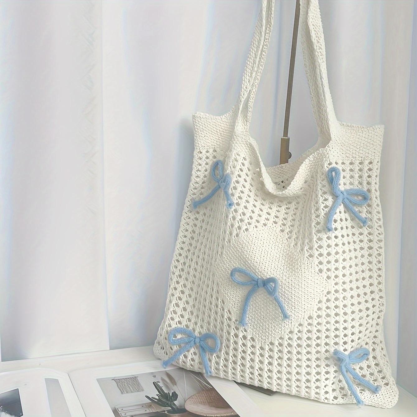 Chic Butterfly Heart Pattern Crochet Tote Bag Large Capacity Fashionable Knit Shoulder Handbag For Women Perfect For Beach Style Gift Casual синій
Chic Butterfly Heart Pattern Crochet Tote Bag Large Capacity Fashionable Knit Shoulder Handbag For Women Perfect For Beach Style Gift Casual синій