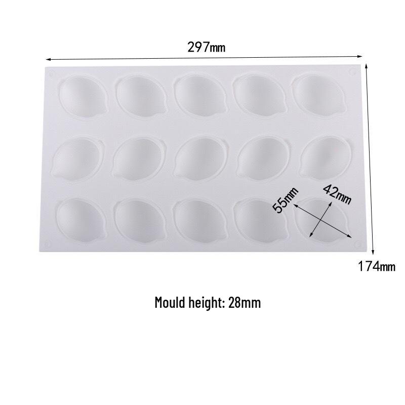 6-Cavity Lemon Silicone Mold for Cake, Ice Cream, Jelly, Mousse, Chocolate, Fondant, and DIY Baking
6-Cavity Lemon Silicone Mold for Cake, Ice Cream, Jelly, Mousse, Chocolate, Fondant, and DIY Baking