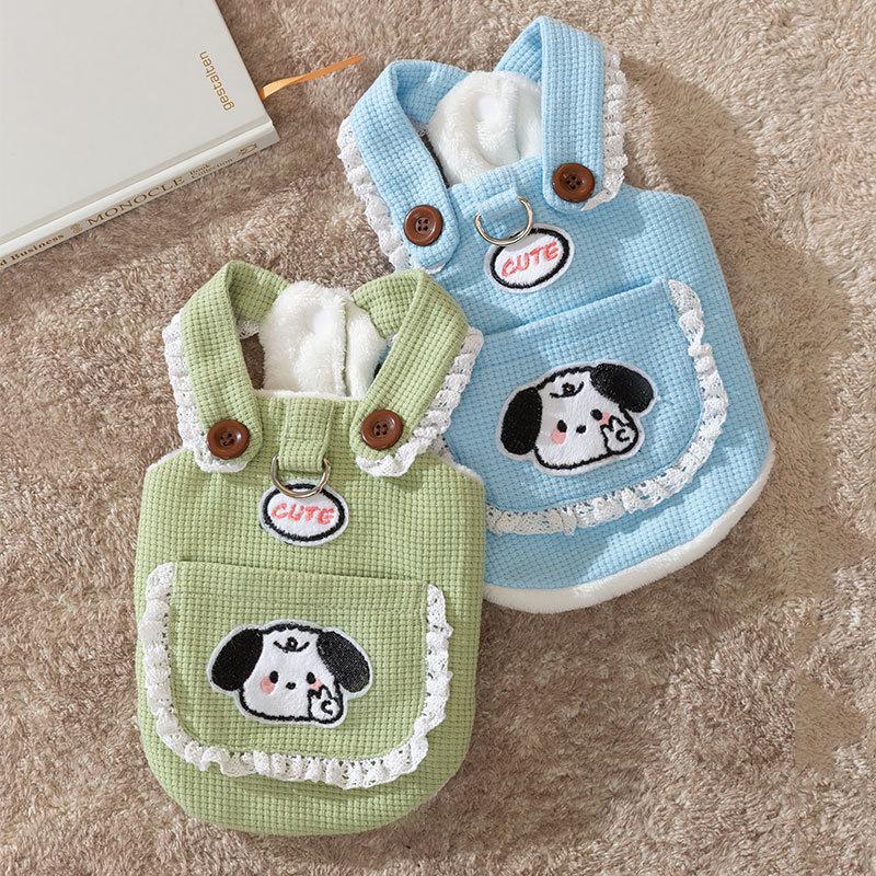 Cute Pocket Puppy with Velvet Suspender Velvet Coat In Autumn and Winter Small and Medium Sized Dogs and Cats Warm Pet Dog Clothes for Both Feet XS (
Cute Pocket Puppy with Velvet Suspender Velvet Coat In Autumn and Winter Small and Medium Sized Dogs and Cats Warm Pet Dog Clothes for Both Feet XS (