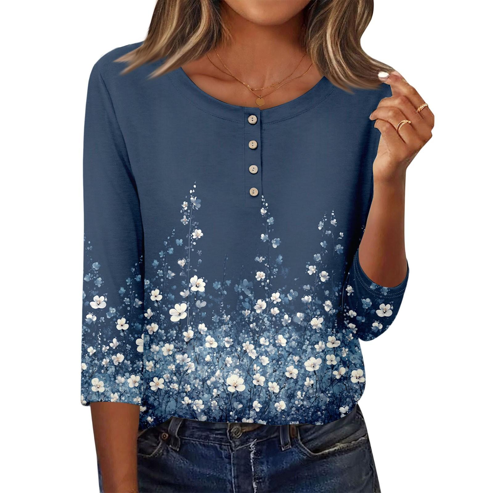 3/4 Sleeve Shirts For Women Button Down Shirt Top For Women Half Button Down Print Graphic Blouse XL
3/4 Sleeve Shirts For Women Button Down Shirt Top For Women Half Button Down Print Graphic Blouse XL