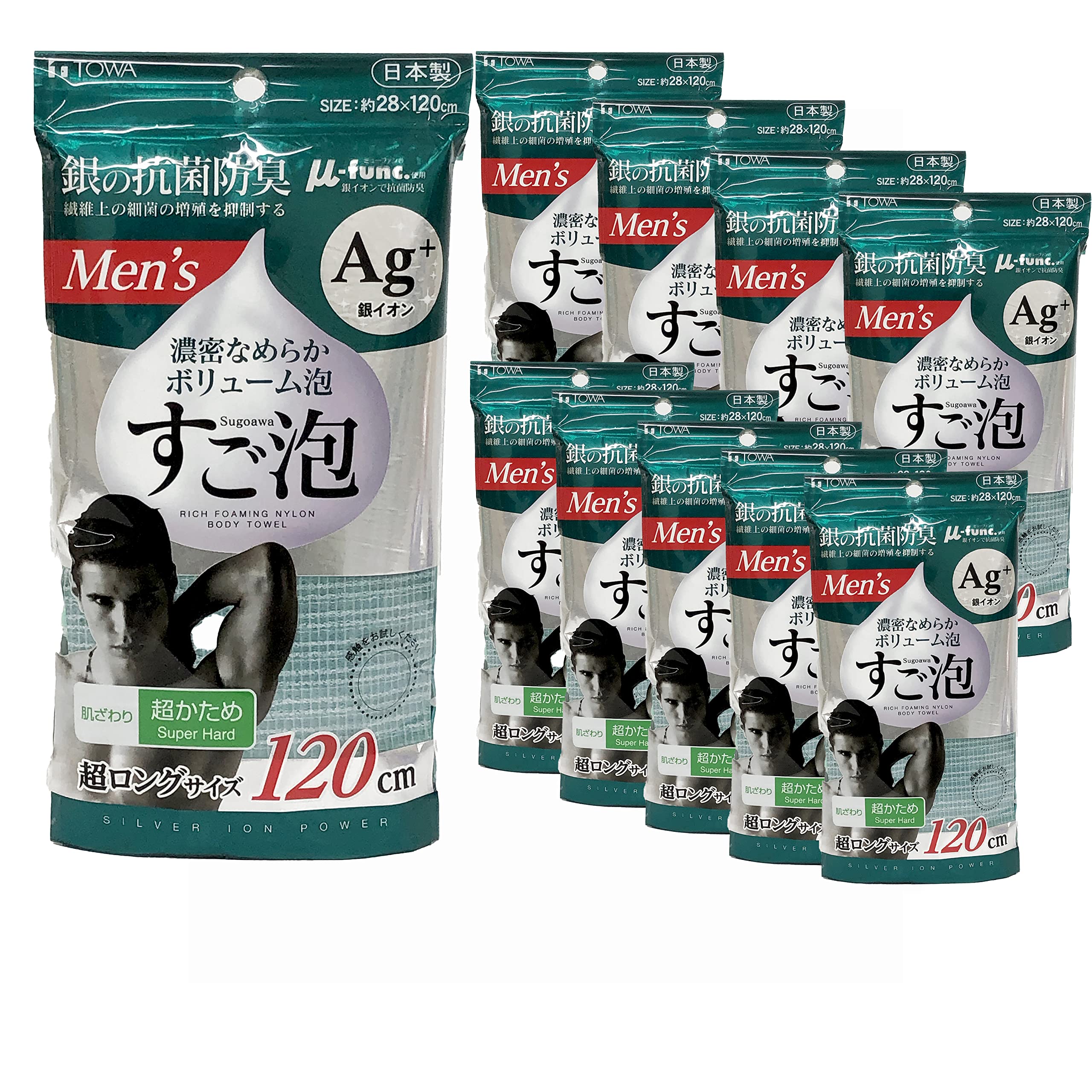 Towa Sangyo Body Super Foam Silver Antibacterial Nylon 28 x Набор из 10 полотенец, Полотенце, Мужское, Зеленый, Прибл.. 120см,
Towa Sangyo Body Super Foam Silver Antibacterial Nylon 28 x Набор из 10 полотенец, Полотенце, Мужское, Зеленый, Прибл.. 120см,