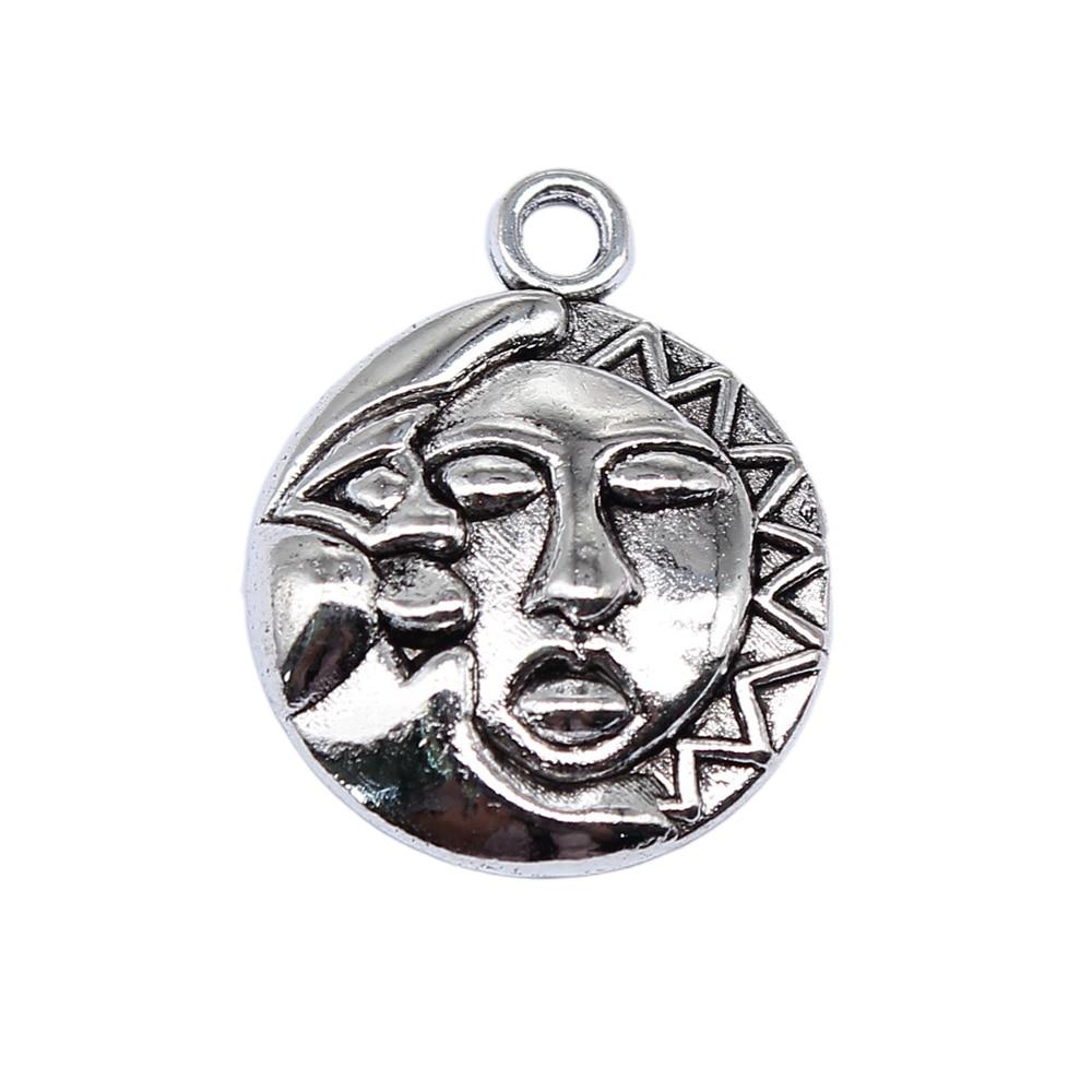 10шт. Подвески для лица с изображением Солнца и Луны, античное серебро, цвет цинкового сплава, 21X17 мм.
10шт. Подвески для лица с изображением Солнца и Луны, античное серебро, цвет цинкового сплава, 21X17 мм.