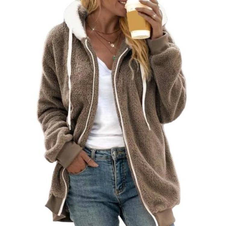 Women Winter Fuzzy Sherpa Jacket Zip Up Fleece Sweatshirt Hooded Coat Warm Casual Drawstring Pockets S хаки
Women Winter Fuzzy Sherpa Jacket Zip Up Fleece Sweatshirt Hooded Coat Warm Casual Drawstring Pockets S хаки