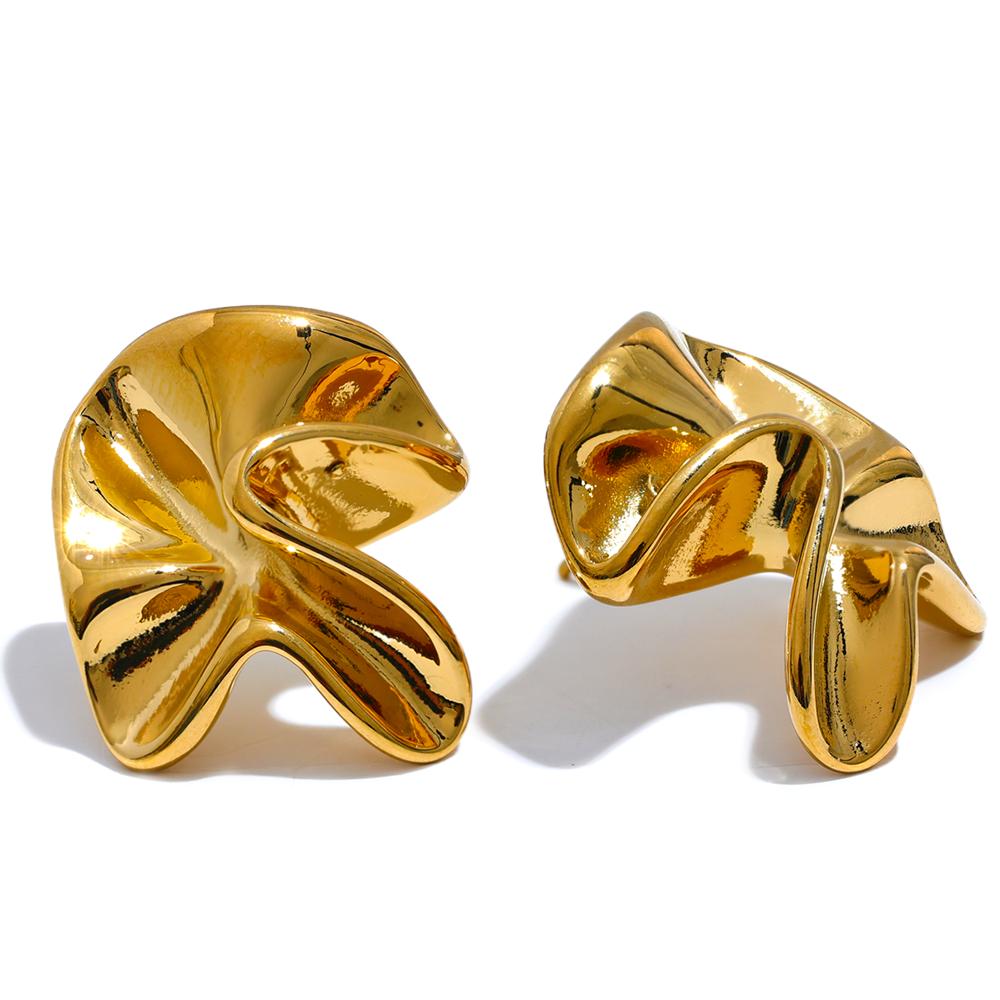 Yhpup 316l Stainless Steel Irregular Flower Stud Earrings Metal Fashion Waterproof Creative Modern Jewelry Women Bijoux Gift
Yhpup 316l Stainless Steel Irregular Flower Stud Earrings Metal Fashion Waterproof Creative Modern Jewelry Women Bijoux Gift