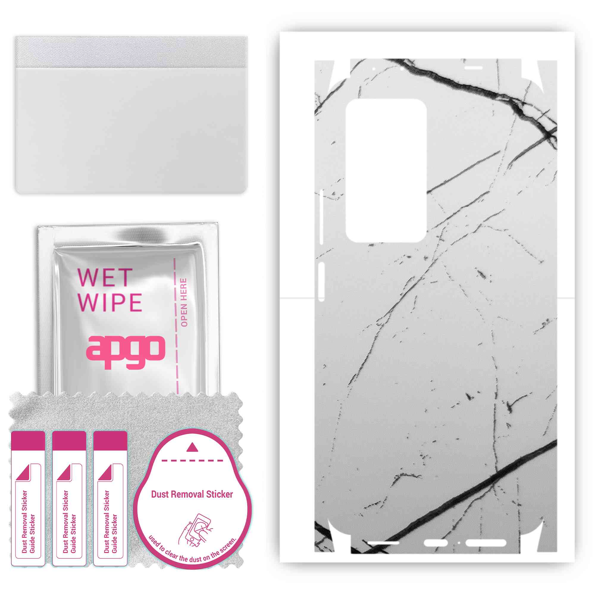 apgo Protective Skin Sticker for the back+sides compatible with Xiaomi Redmi K50 Pro, Full Wrap Film, Foil, Vinyl - Pattern White Marble
apgo Protective Skin Sticker for the back+sides compatible with Xiaomi Redmi K50 Pro, Full Wrap Film, Foil, Vinyl - Pattern White Marble