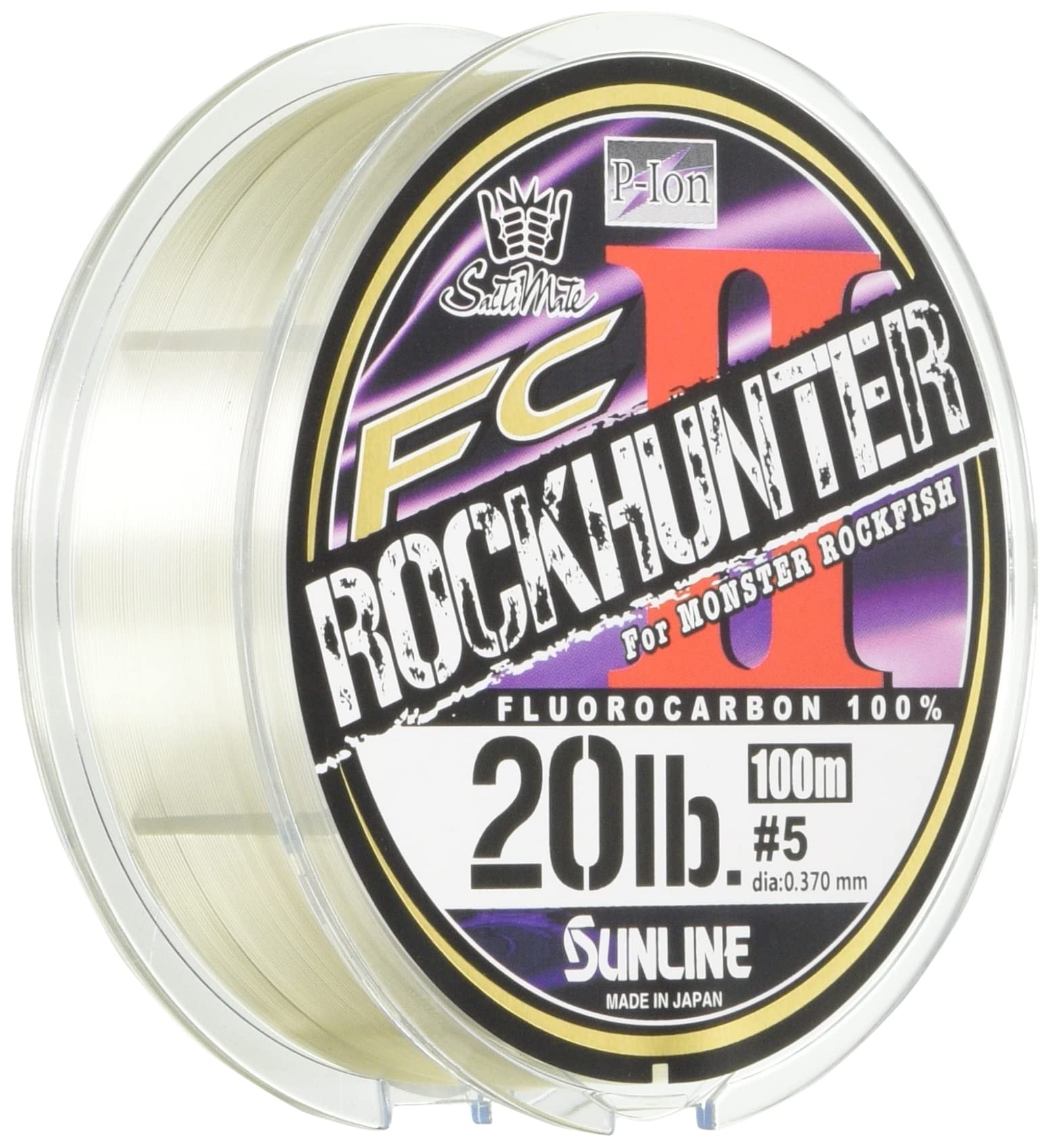 SUNLINE Saltimate FC Rock Hunter II Fluorocarbon Line for 20lb Rockfish, 100m, Clear, (Size 5)
SUNLINE Saltimate FC Rock Hunter II Fluorocarbon Line for 20lb Rockfish, 100m, Clear, (Size 5)