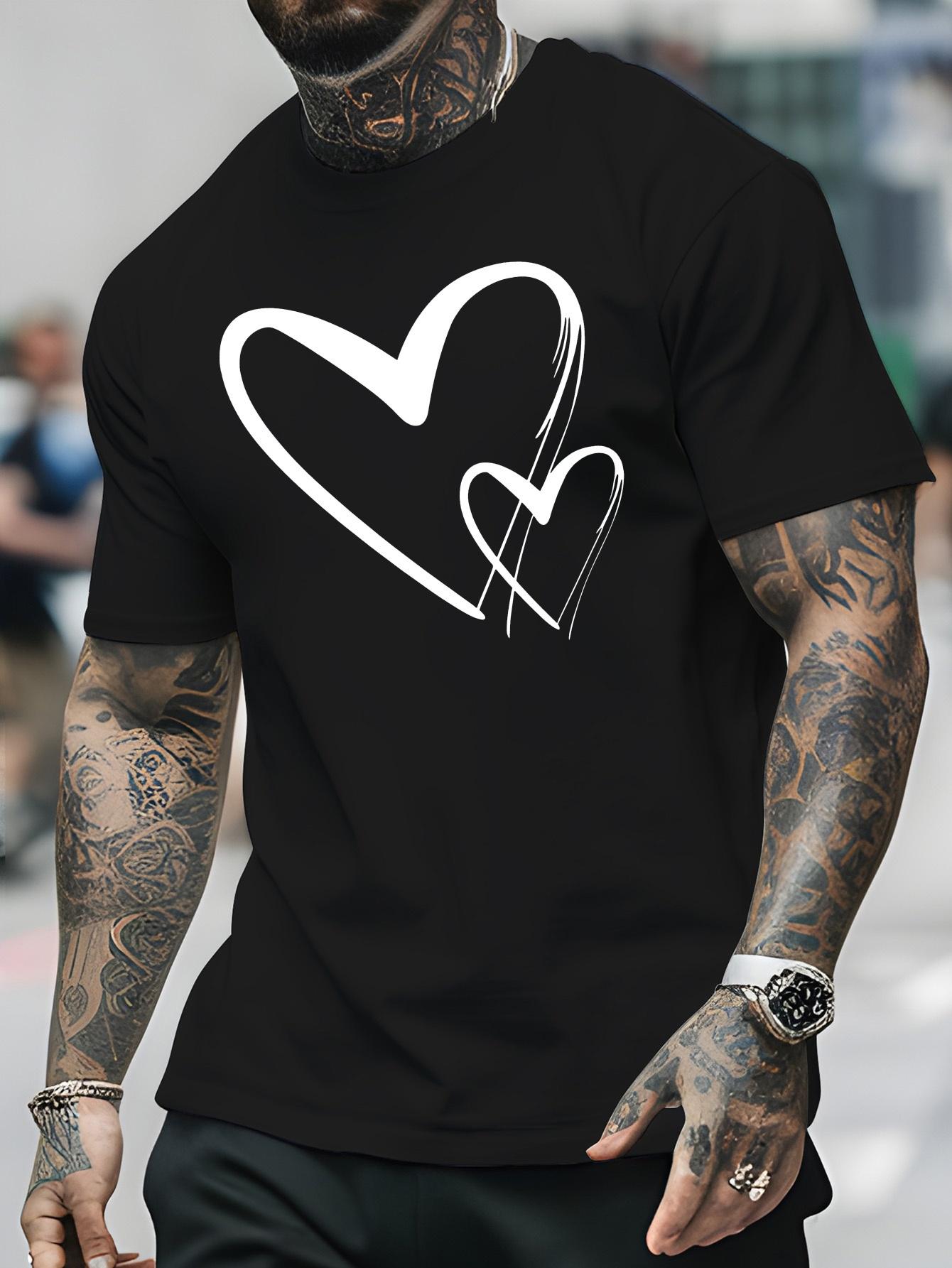 Black T-shirt with White Heart - Soft Breathable Cotton Crewneck Tee for Casual & Formal Outfits - Valentine s Day S
Black T-shirt with White Heart - Soft Breathable Cotton Crewneck Tee for Casual & Formal Outfits - Valentine s Day S