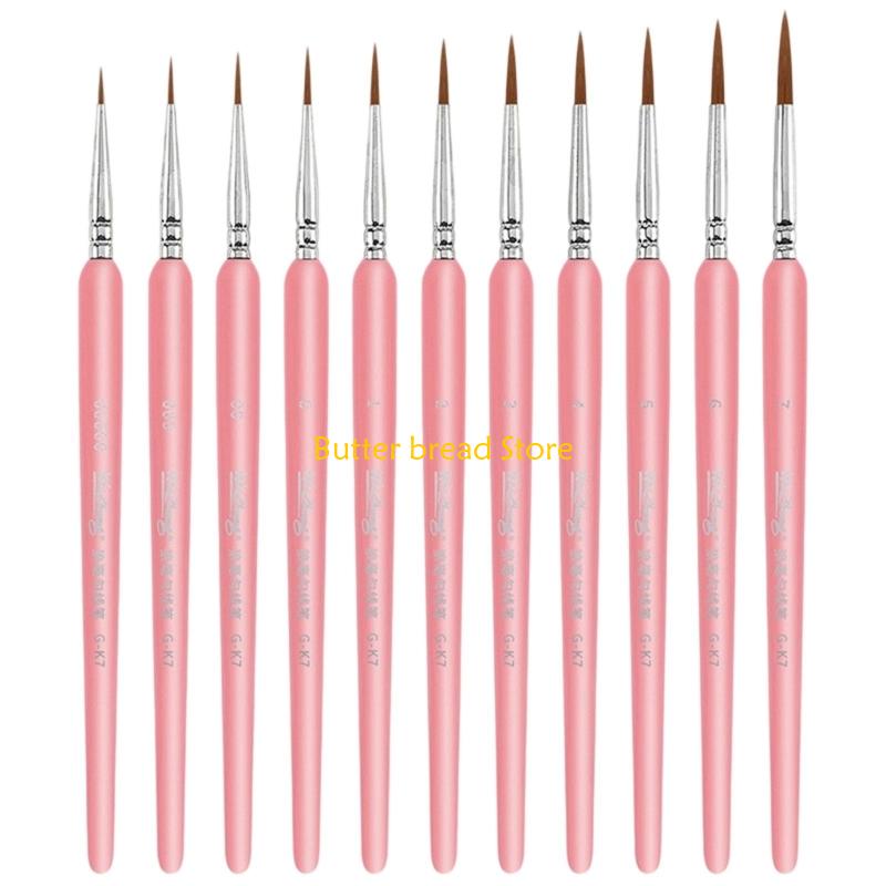 W89C 11Pcs Detail Paint Brush Set Miniature Brush for Fine Detailing Art Painting
W89C 11Pcs Detail Paint Brush Set Miniature Brush for Fine Detailing Art Painting