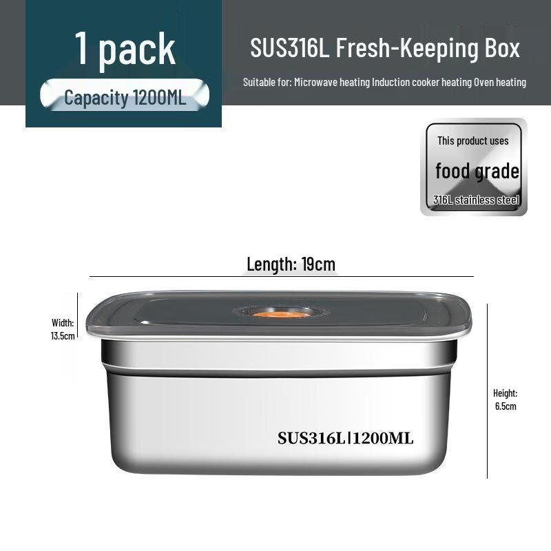 HANDUNYOU 316 Stainless Steel Food Storage Container Set
HANDUNYOU 316 Stainless Steel Food Storage Container Set