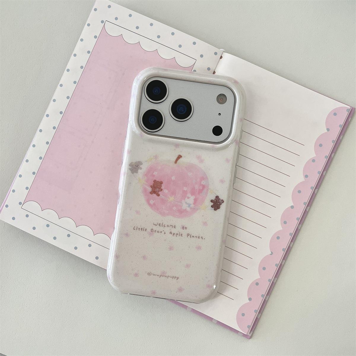 Cartoon Apple Bear iPhone 14/13 Pro Max Case - Full Coverage, Anti-fall Protection iPhone 17
Cartoon Apple Bear iPhone 14/13 Pro Max Case - Full Coverage, Anti-fall Protection iPhone 17