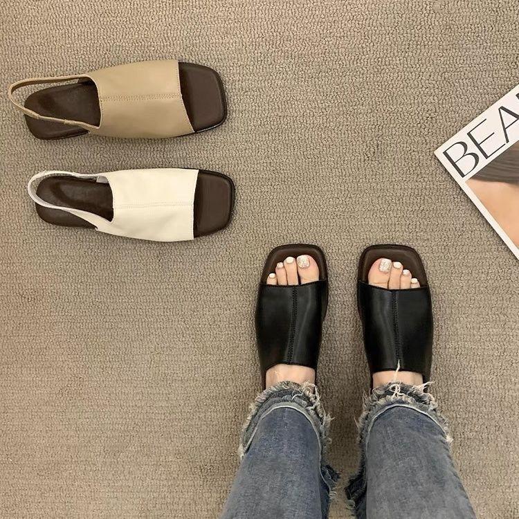Square head sandals women s new summer wear soft flat bottom retro fashion versatile Korean version cool slippers 35 чёрный
Square head sandals women s new summer wear soft flat bottom retro fashion versatile Korean version cool slippers 35 чёрный