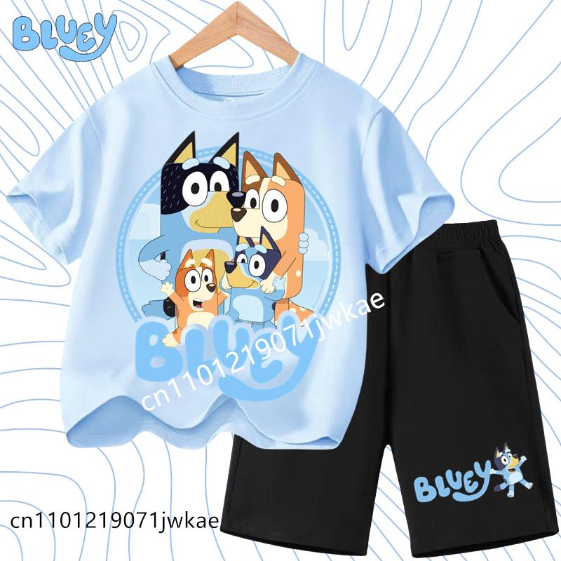 Bluey Family Kids Summer Outfit Set Short Sleeve T-shirt + Shorts 2Pcs Cartoon Boys Girls Casual Sportswear Children Clothing 100
Bluey Family Kids Summer Outfit Set Short Sleeve T-shirt + Shorts 2Pcs Cartoon Boys Girls Casual Sportswear Children Clothing 100