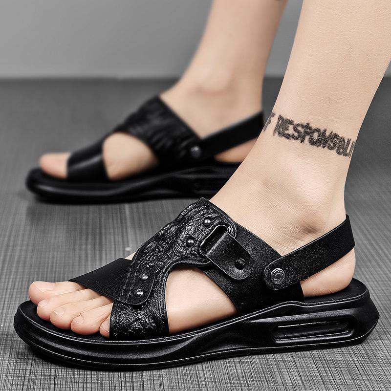 Summer new air cushion soft-soled leather sandals fashion business casual beach shoes one pedal outdoor two wear sandals men 38
Summer new air cushion soft-soled leather sandals fashion business casual beach shoes one pedal outdoor two wear sandals men 38