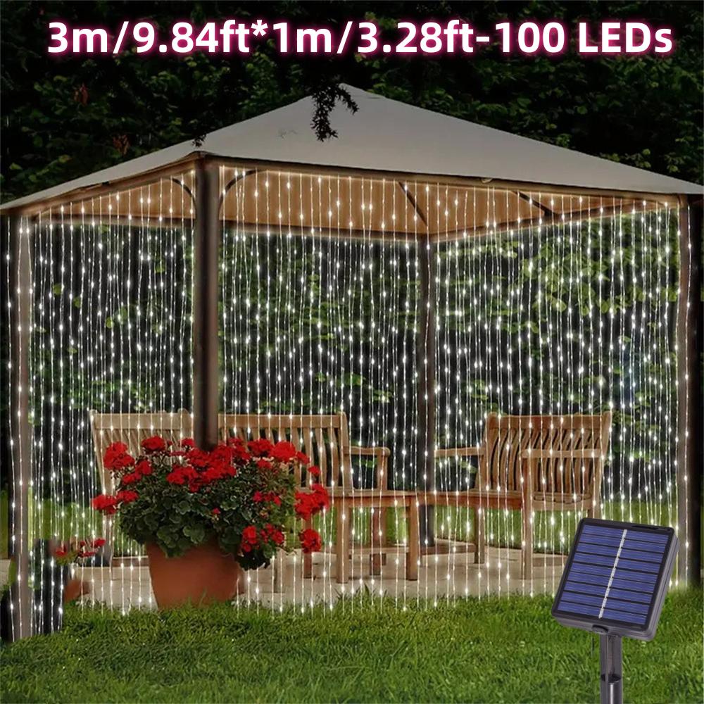 1Pack,100-600LED Solar Outdoor Curtain Fairy String Lights With 8 Modes For Wedding,Party,Window,Balcony,Patio,Eave,Garden,Christmas Decoration 3*1-100 LEDs білий
1Pack,100-600LED Solar Outdoor Curtain Fairy String Lights With 8 Modes For Wedding,Party,Window,Balcony,Patio,Eave,Garden,Christmas Decoration 3*1-100 LEDs білий