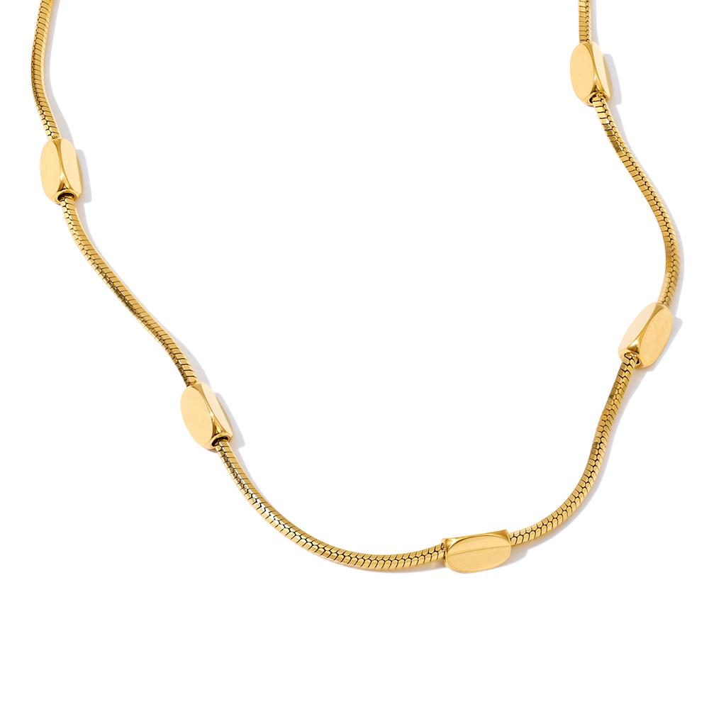 Yhpup Trending Stainless Steel Snake Chain Necklace Gold & Platinum Plated Personalized Simple Collar Jewelry Accessories
Yhpup Trending Stainless Steel Snake Chain Necklace Gold & Platinum Plated Personalized Simple Collar Jewelry Accessories