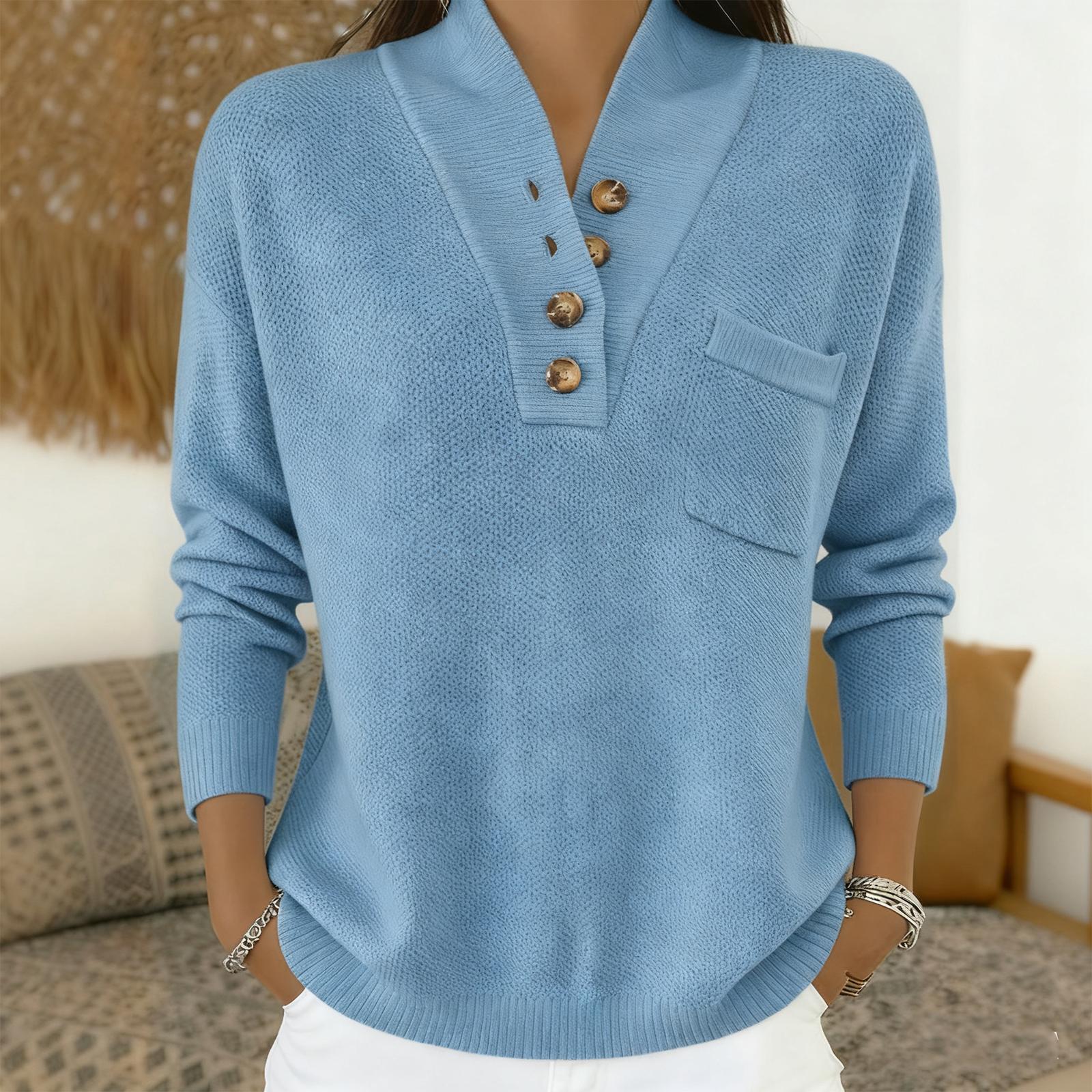 Women s Loose Casual Fashion Buttoned Pocket Color Long Sleeve Top XL
Women s Loose Casual Fashion Buttoned Pocket Color Long Sleeve Top XL