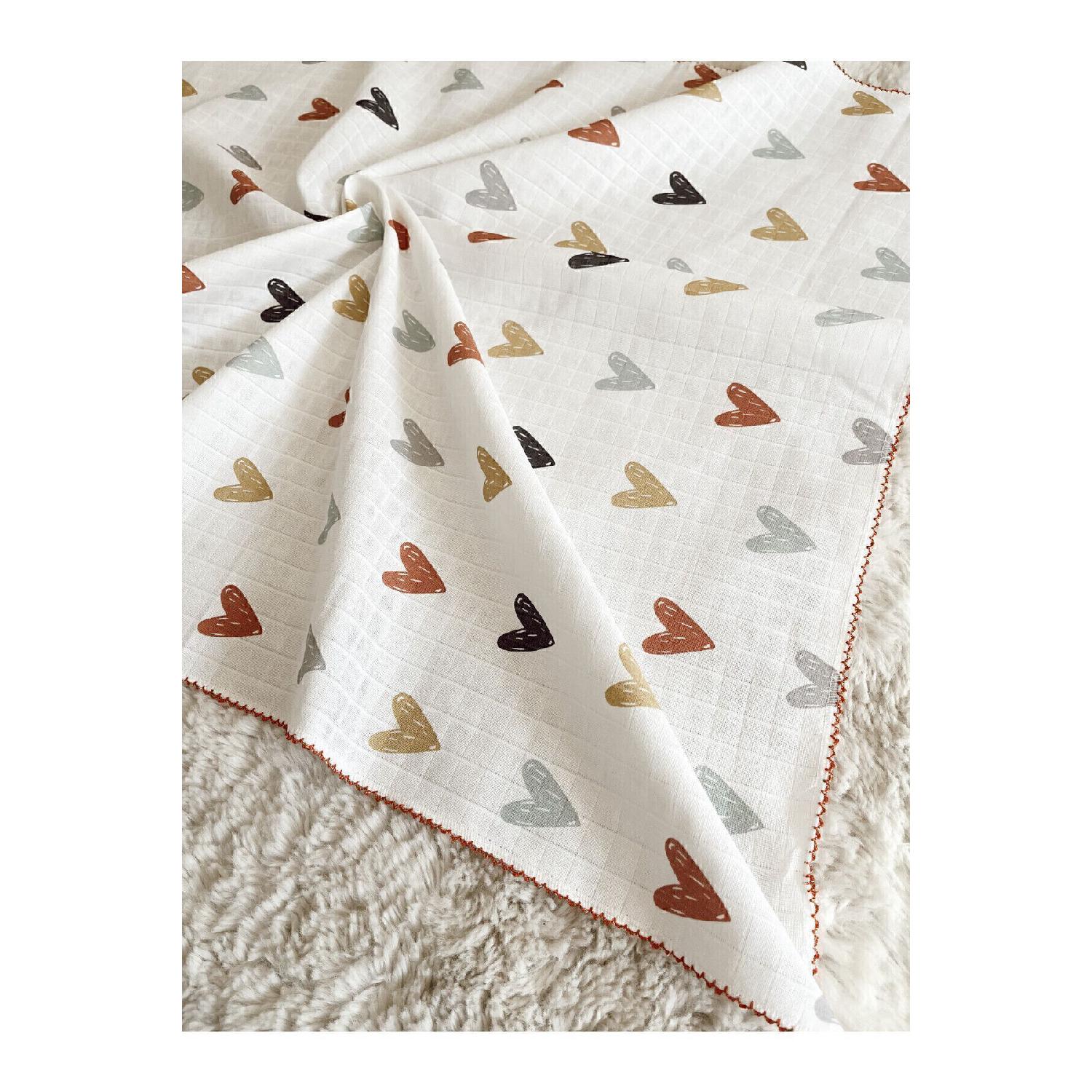 Многоцелевое муслиновое одеяло 19 сердец, 80х90 см, детское чистый
Многоцелевое муслиновое одеяло 19 сердец, 80х90 см, детское чистый