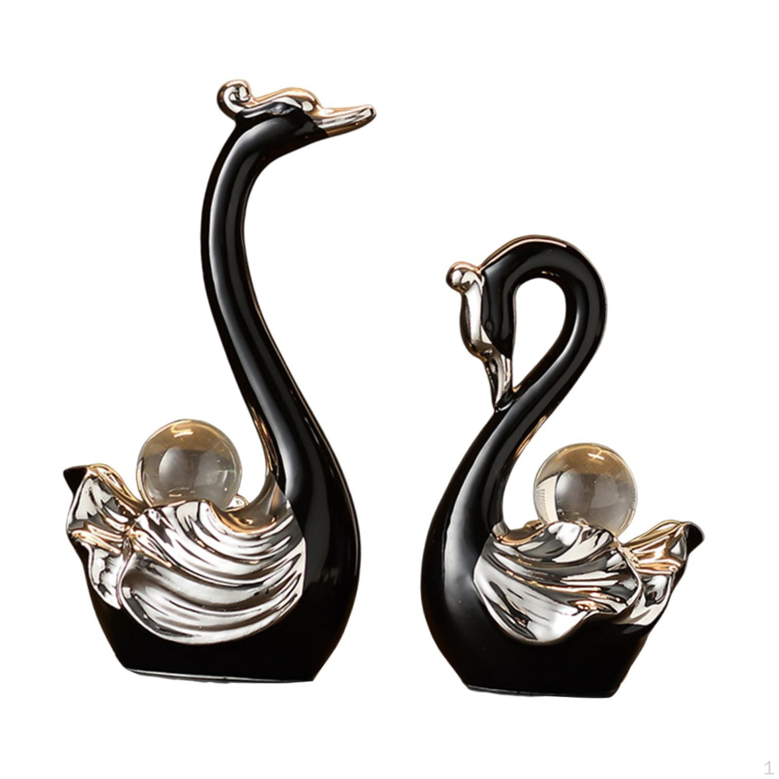 2 шт. Скульптура лебедя Статуэтка животного Подарки Художественное произведение Украшение Фарфоровая фигурка для гостиной чёрный
2 шт. Скульптура лебедя Статуэтка животного Подарки Художественное произведение Украшение Фарфоровая фигурка для гостиной чёрный