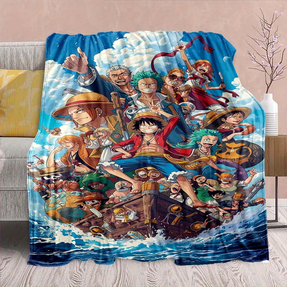 One Piece Anime Flannel Blanket - Soft Warm Perfect for Sofa, Bedding Camping Travel Office Home Decor -QJY 75x90cm
One Piece Anime Flannel Blanket - Soft Warm Perfect for Sofa, Bedding Camping Travel Office Home Decor -QJY 75x90cm