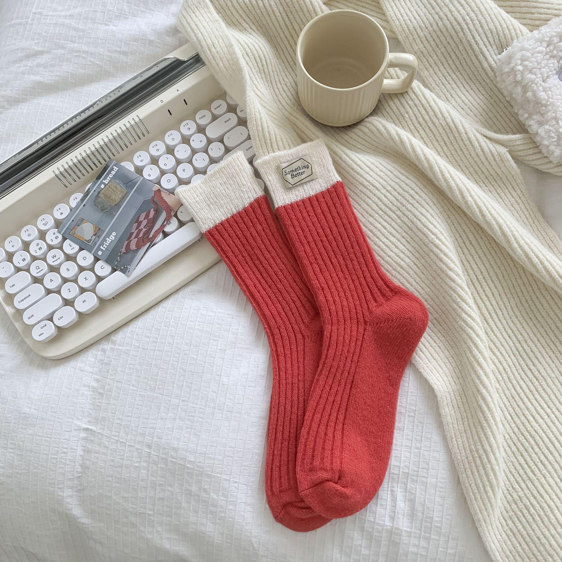 Cloth Label Wool Socks Children S Thickened Warm Cashmere Socks Medium Tube Socks Color Matching Comfortable Soft Waxy Stockings Stacking Socks One size fits all
Cloth Label Wool Socks Children S Thickened Warm Cashmere Socks Medium Tube Socks Color Matching Comfortable Soft Waxy Stockings Stacking Socks One size fits all