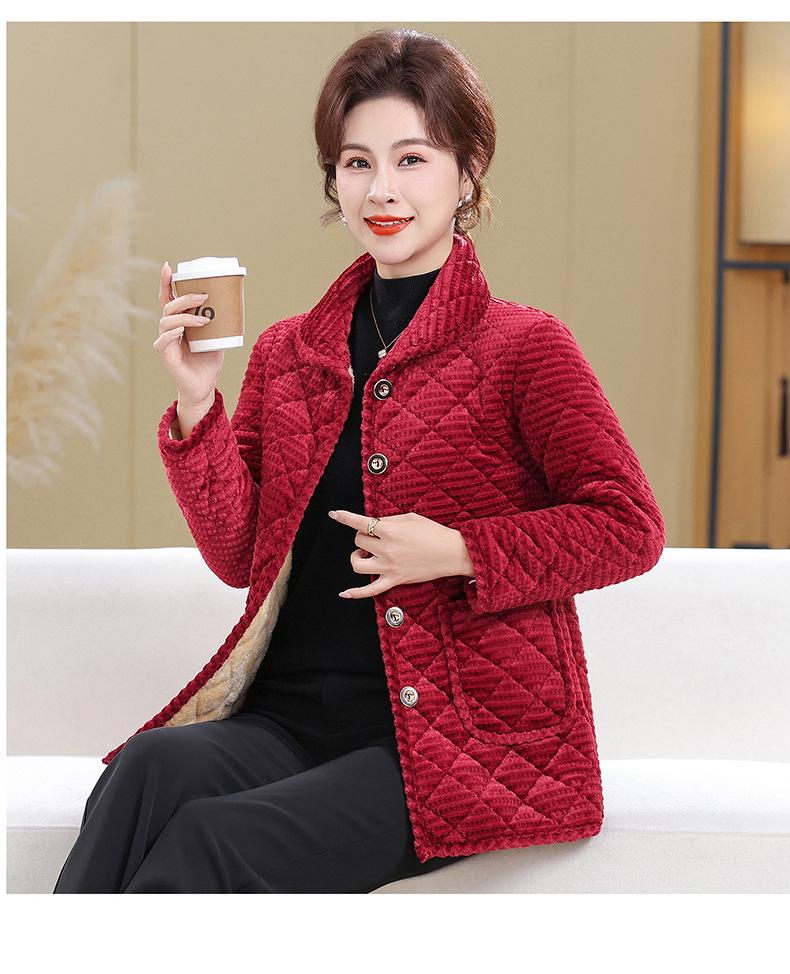2025 Winter Stylish Plus-Size Cotton Jacket for Moms, Warm Thickened Coat for Middle-Aged & Elderly Women 3XL (120-135 jin) червоний
2025 Winter Stylish Plus-Size Cotton Jacket for Moms, Warm Thickened Coat for Middle-Aged & Elderly Women 3XL (120-135 jin) червоний