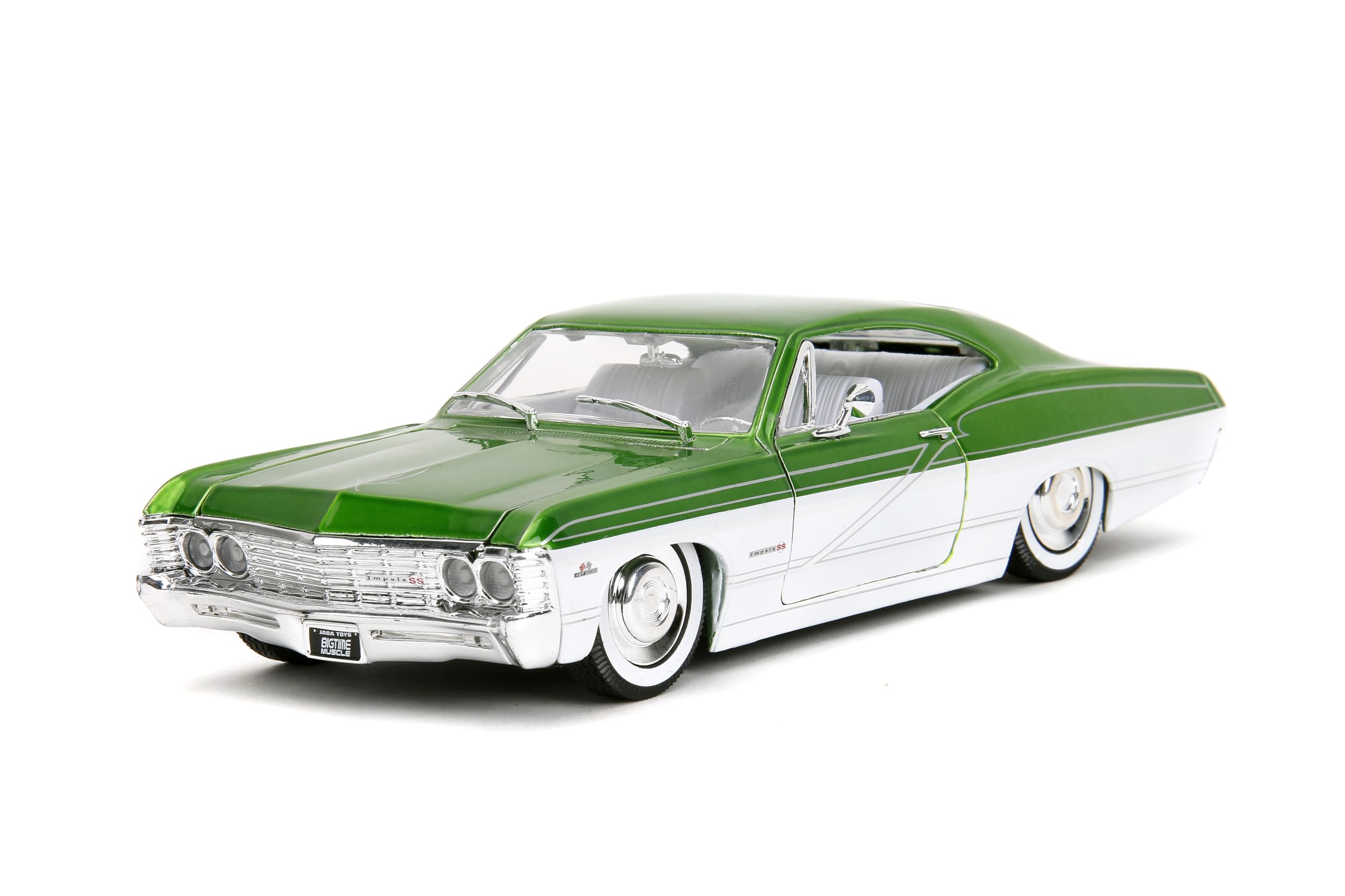 Jada Toys Big Time Muscle 1967 Chevrolet Impala SS литой автомобиль игрушки для детей и взрослых 124 (Зеленый/Белый) зелёный
Jada Toys Big Time Muscle 1967 Chevrolet Impala SS литой автомобиль игрушки для детей и взрослых 124 (Зеленый/Белый) зелёный
