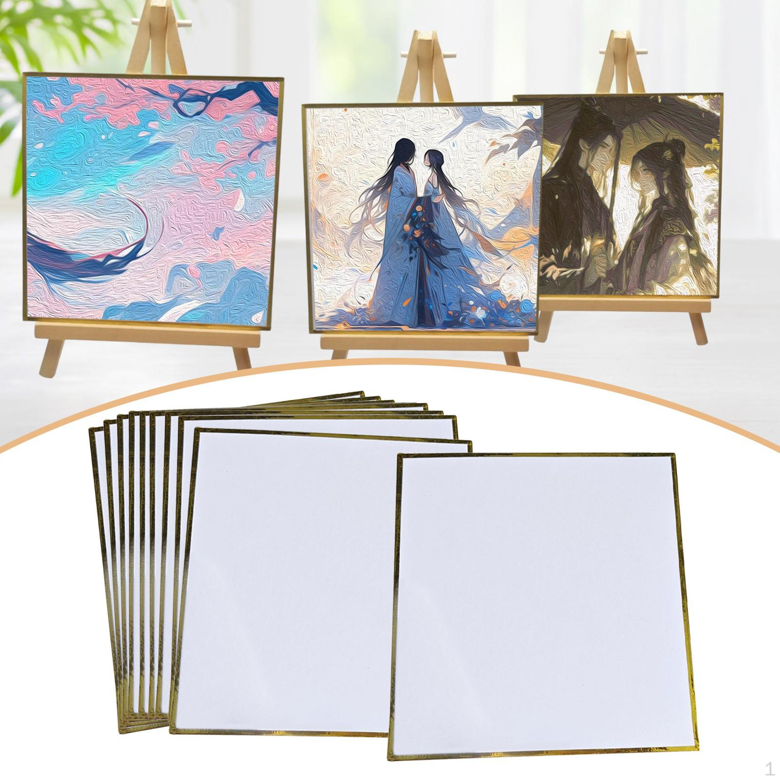 10 Pieces Boards Autograph Cards Washi Paper Gold Bordered Japanese Shikishi White for Anime 10x15 cm
10 Pieces Boards Autograph Cards Washi Paper Gold Bordered Japanese Shikishi White for Anime 10x15 cm
