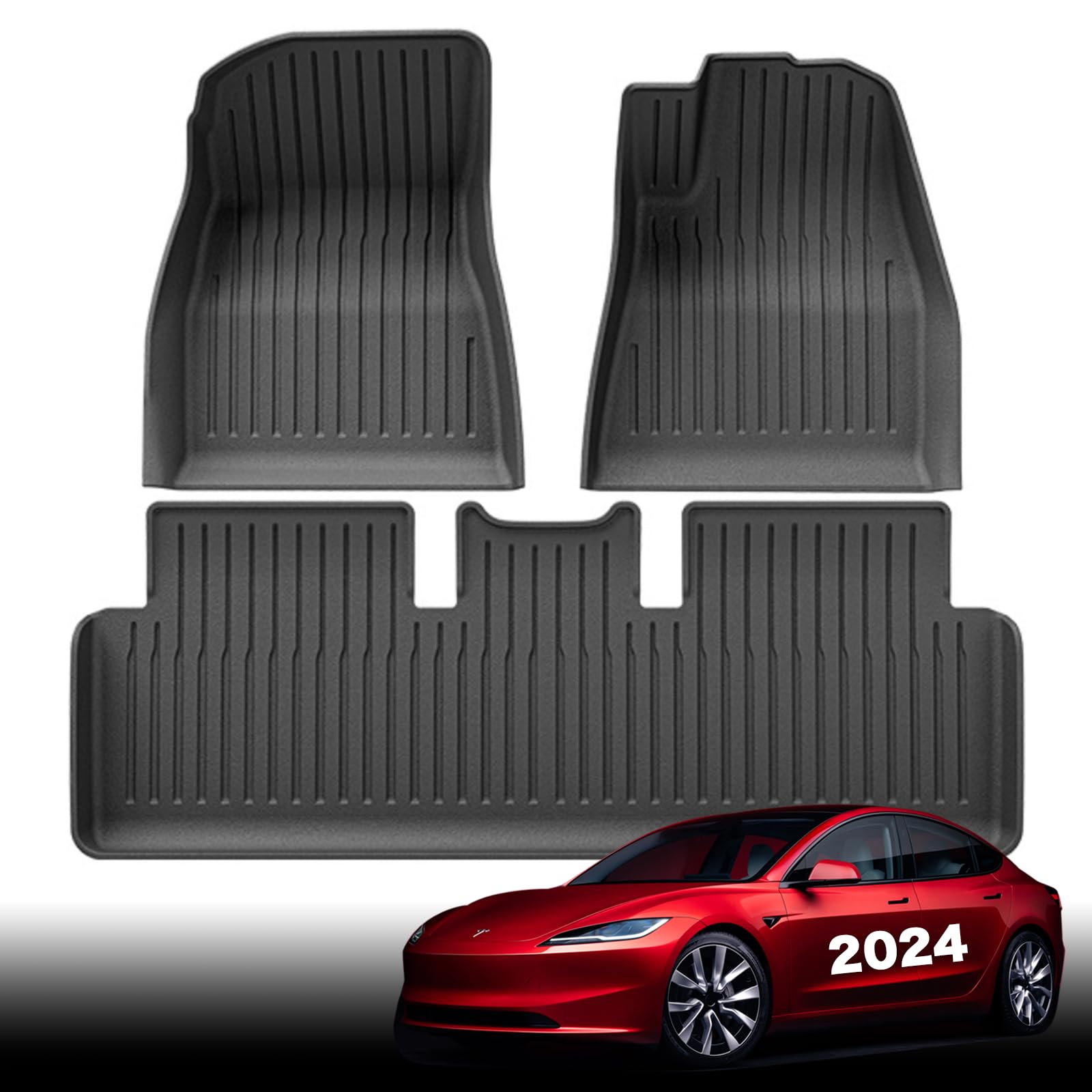 Sakura Garage Tesla Model 3 Highland Exclusive Floor Mats for Passenger and Rear Drive for 2024 and Later Models Driver, Seats, Right-Hand
Sakura Garage Tesla Model 3 Highland Exclusive Floor Mats for Passenger and Rear Drive for 2024 and Later Models Driver, Seats, Right-Hand