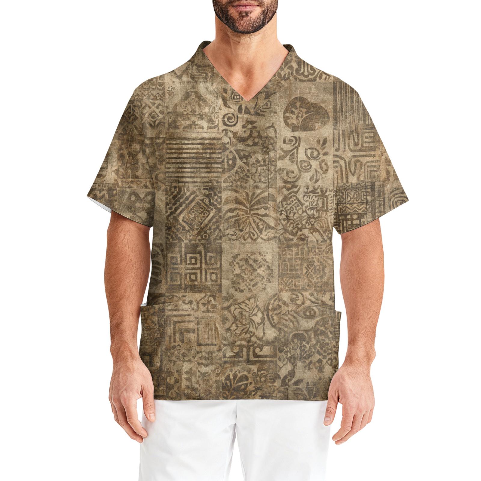 Men s Printing Short Sleeve V,neck Working Blouse Chest Pocket Carer Top M
Men s Printing Short Sleeve V,neck Working Blouse Chest Pocket Carer Top M