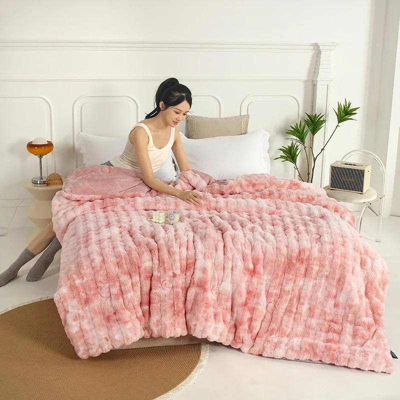 Colorful Rabbit Plush Bubble Winter Quilt Thickened Rabbit Plush Winter Double-sided Plush Skin-friendly and Warm 150x200cm 2.5kg 1pc рожевий
Colorful Rabbit Plush Bubble Winter Quilt Thickened Rabbit Plush Winter Double-sided Plush Skin-friendly and Warm 150x200cm 2.5kg 1pc рожевий