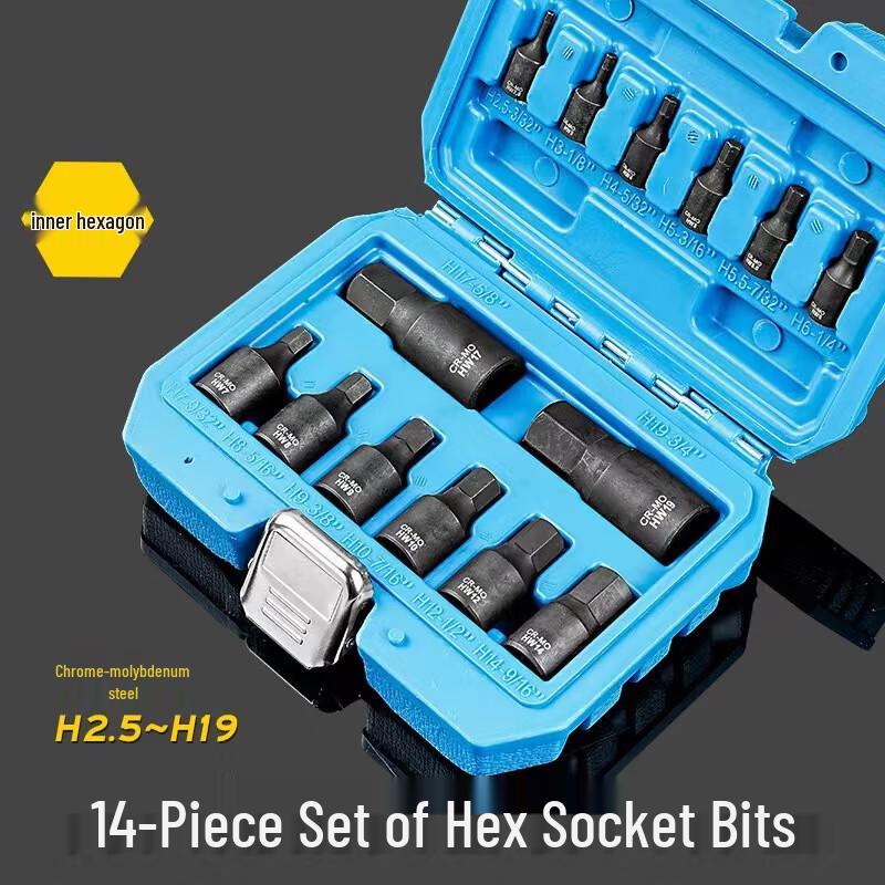 BeiYou 14-Piece Pneumatic Hex Bit Socket Set CN plug (adapter included)
BeiYou 14-Piece Pneumatic Hex Bit Socket Set CN plug (adapter included)