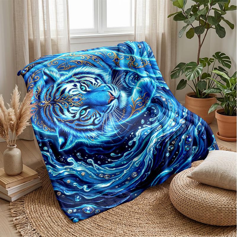Blue Tiger Ocean Wave blanket Personalized Name Flannel Blanket Soft Cozy Plush Throw for Sofa Bed Lightweight Home Decor 75x90cm
Blue Tiger Ocean Wave blanket Personalized Name Flannel Blanket Soft Cozy Plush Throw for Sofa Bed Lightweight Home Decor 75x90cm