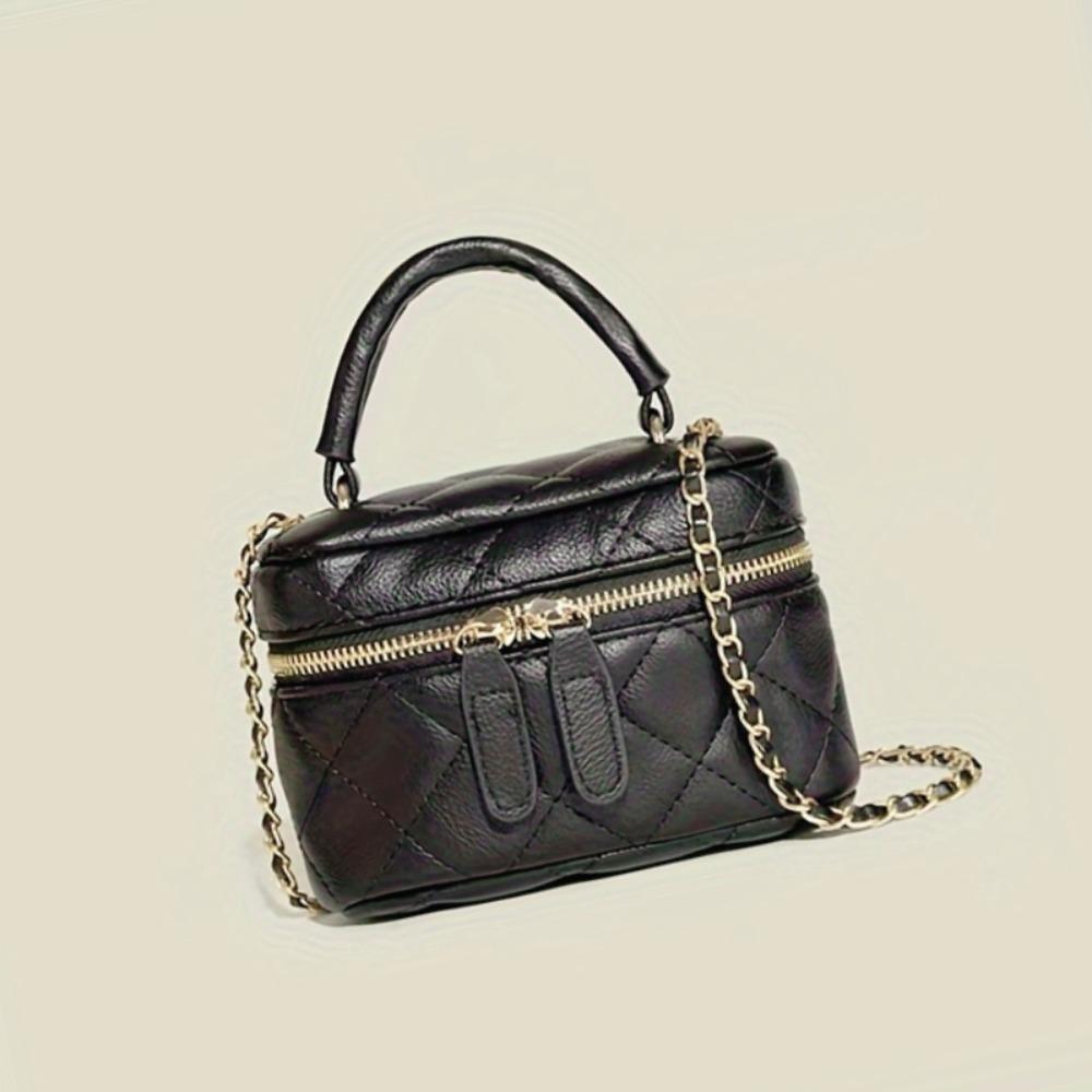 2025 Spring New Handbag Handbag Quilted Bag Chain Bag Solid Color Handheld Mini Crossbody Bag Quilted Chain Small Size чорний
2025 Spring New Handbag Handbag Quilted Bag Chain Bag Solid Color Handheld Mini Crossbody Bag Quilted Chain Small Size чорний