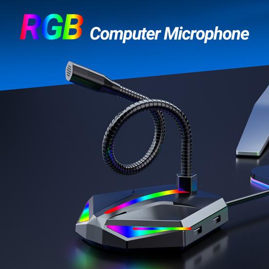 Надежный USB-микрофон с RGB-подсветкой, универсальная высокая чувствительность чёрный
Надежный USB-микрофон с RGB-подсветкой, универсальная высокая чувствительность чёрный