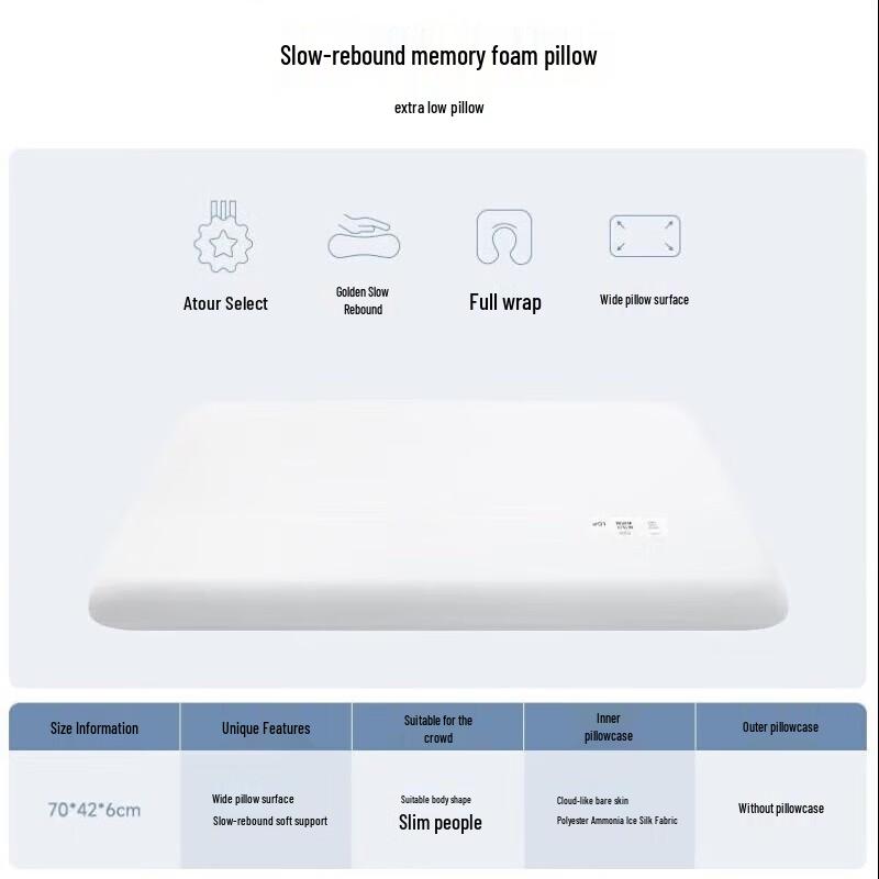 Atour Planet Slow Rebound Memory Pillow
Atour Planet Slow Rebound Memory Pillow