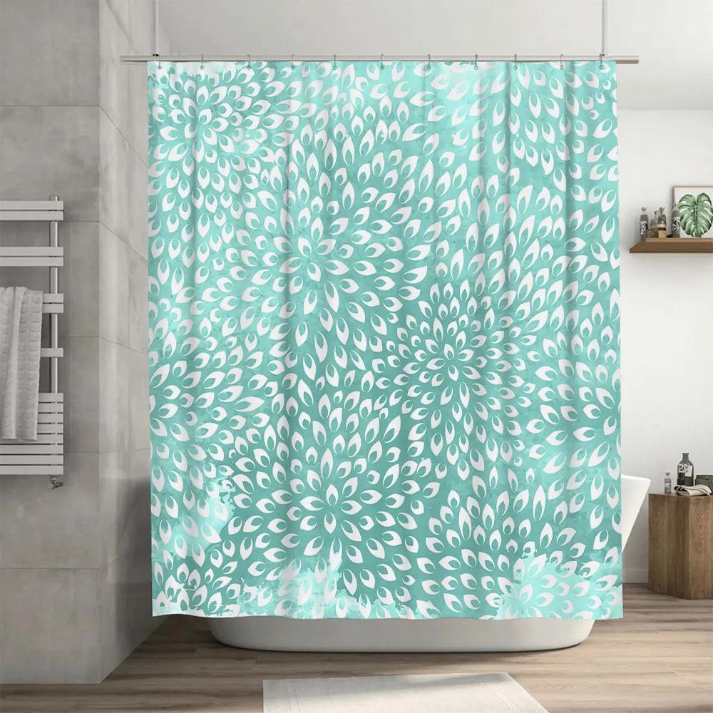 Green White Floral Pattern Shower Curtain For Bathroom Decor Water-Resistant Fabric With Hook Rings 72X84 (L) Set W60H190(CM)-1 Pcs
Green White Floral Pattern Shower Curtain For Bathroom Decor Water-Resistant Fabric With Hook Rings 72X84 (L) Set W60H190(CM)-1 Pcs