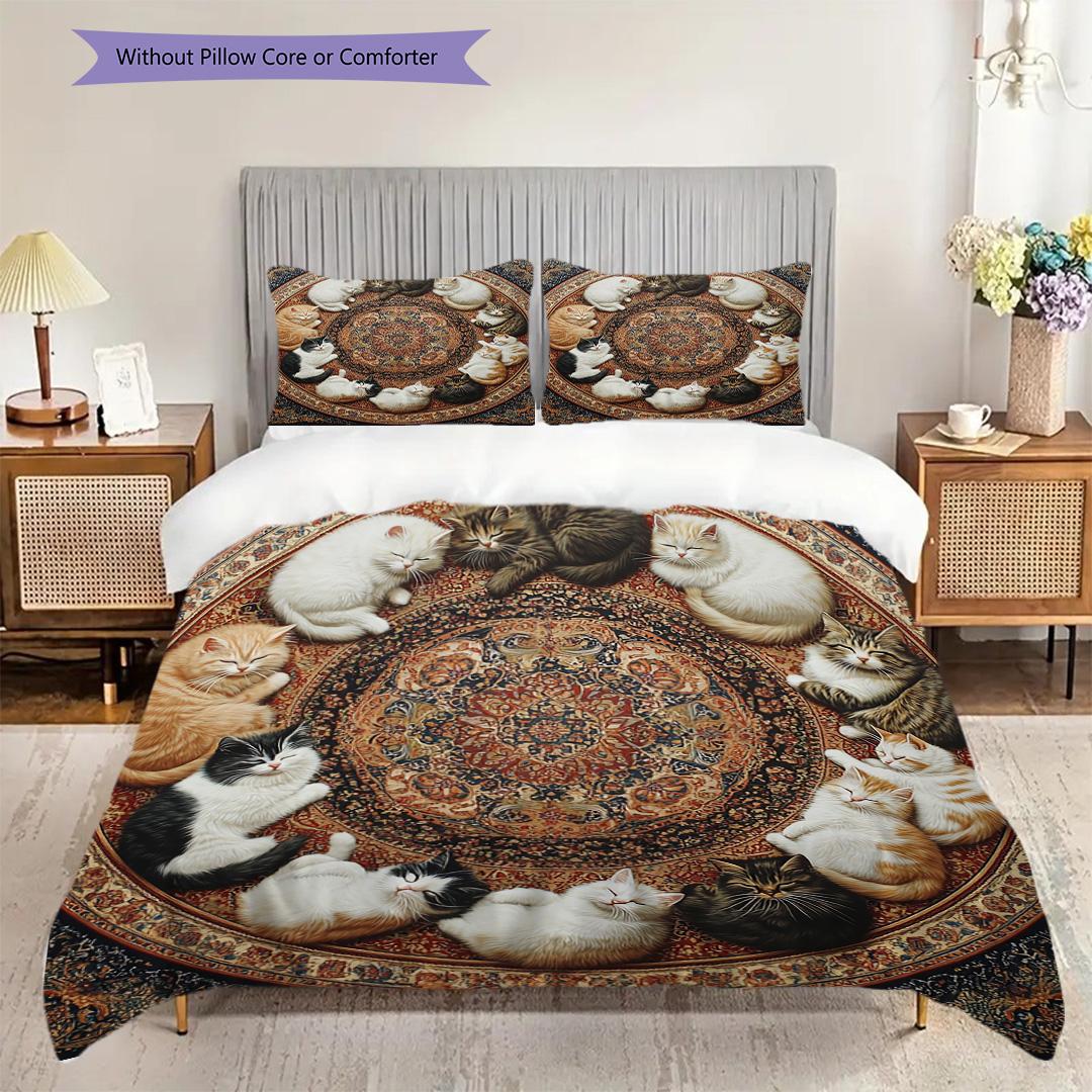 Kitty Pattern Bedding Quilt Set Quilt Cover Pillowcase Home Decoration Birthday Gift (1 * duvet cover + 2 * pillowcase, without core) 135x200cm
Kitty Pattern Bedding Quilt Set Quilt Cover Pillowcase Home Decoration Birthday Gift (1 * duvet cover + 2 * pillowcase, without core) 135x200cm