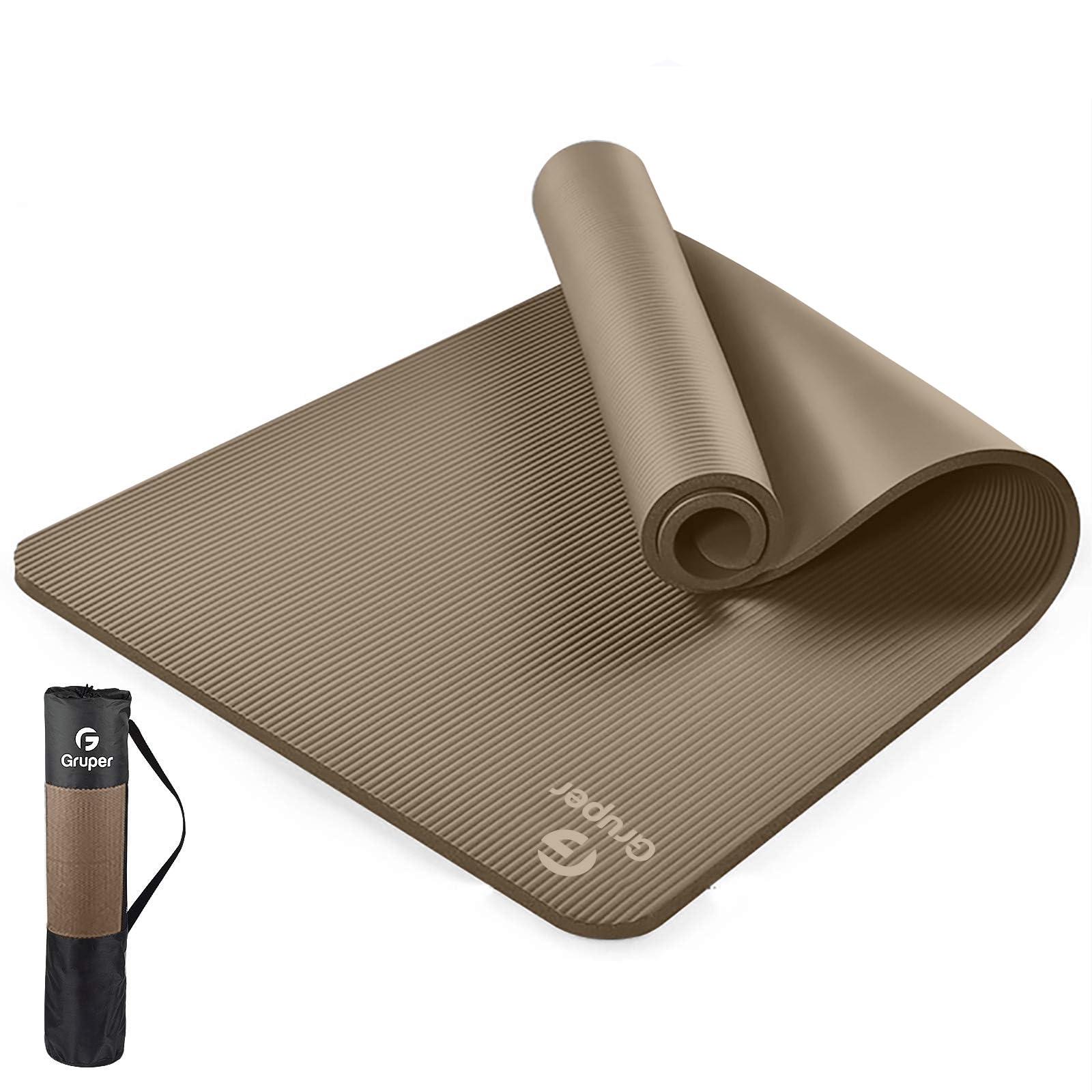 Gruper Yoga Multifunctional Premium Exercise Training Mat for Yoga and 15mm Nitrile with Mat and Storage Case Brown Storage Mat, 18580cm Wide,
Gruper Yoga Multifunctional Premium Exercise Training Mat for Yoga and 15mm Nitrile with Mat and Storage Case Brown Storage Mat, 18580cm Wide,