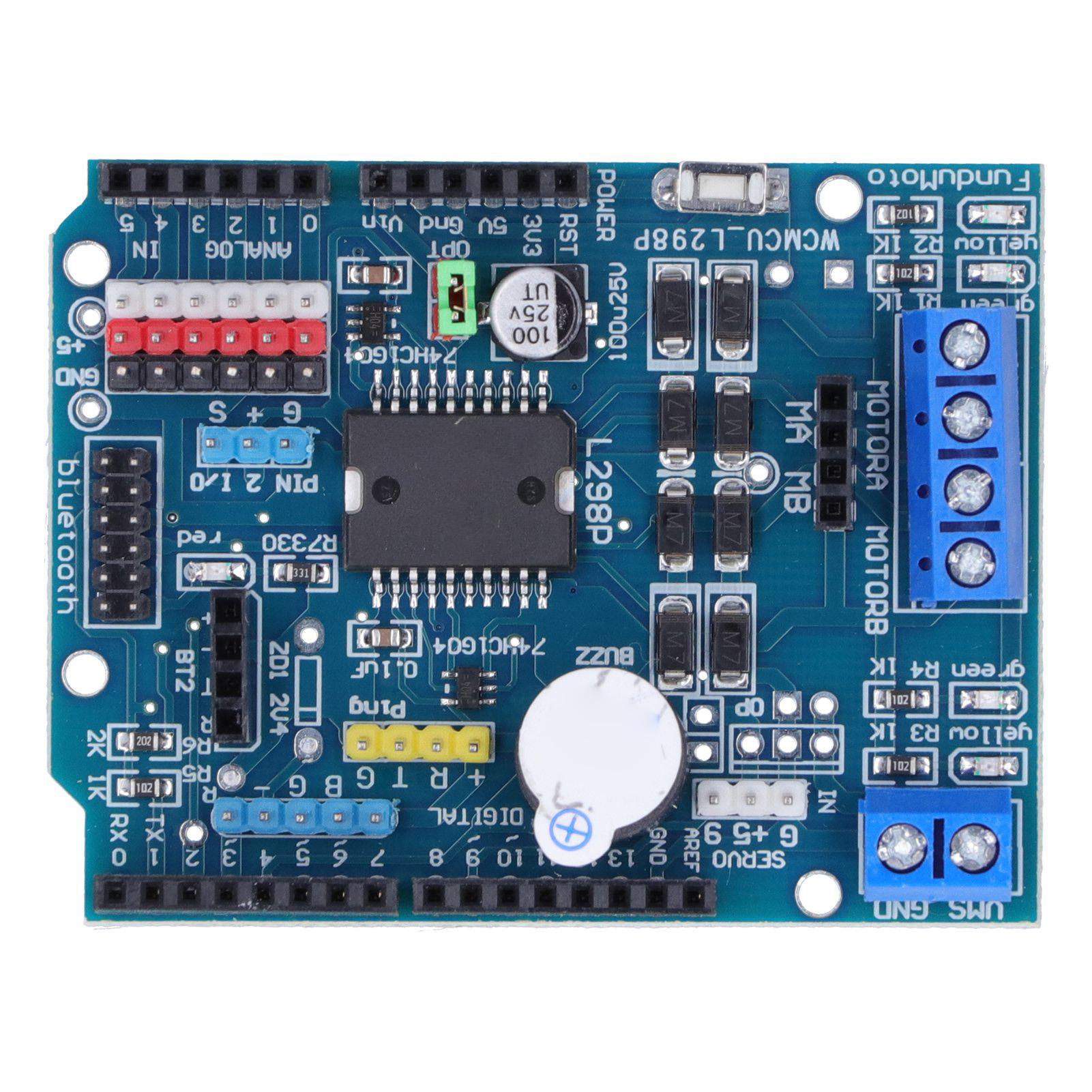 Модуль керування двигуном постійного струму Плата розширення Подвійний H-міст великої потужності Електронний компонент L298P
Модуль керування двигуном постійного струму Плата розширення Подвійний H-міст великої потужності Електронний компонент L298P