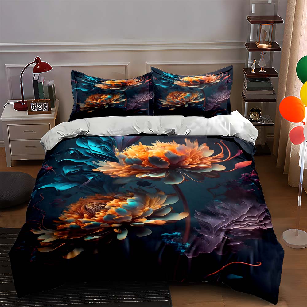 Vivid floral elegance. Bedding Duvet cover sets Duvet covers Pillowcases gifts (1 * Duvet Cover 2 * Pillowcases, without duvet insert) 135x200cm
Vivid floral elegance. Bedding Duvet cover sets Duvet covers Pillowcases gifts (1 * Duvet Cover 2 * Pillowcases, without duvet insert) 135x200cm