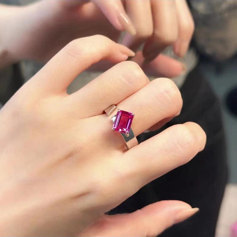 Luoxi Temple 2024 Ruby & Pink Sapphire Open 925 Silver Ring - Fashion Party Style Adjustable Open Ring
Luoxi Temple 2024 Ruby & Pink Sapphire Open 925 Silver Ring - Fashion Party Style Adjustable Open Ring