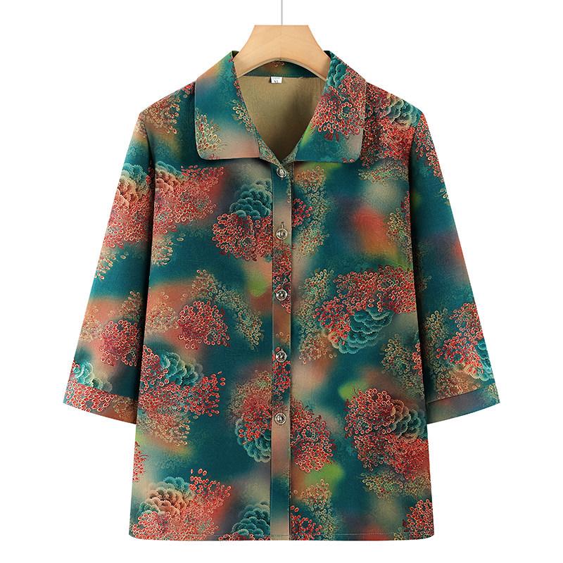 Women s Spring/Summer Seven-Sleeve Printed Shirt - Loose, Stylish Cardigan for Moms and Grandmas 4XL (135-150 Jin) зелёный
Women s Spring/Summer Seven-Sleeve Printed Shirt - Loose, Stylish Cardigan for Moms and Grandmas 4XL (135-150 Jin) зелёный