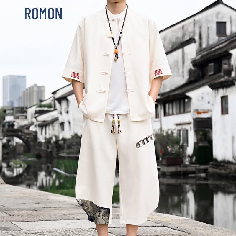 ROMON Men s New Chinese Style Embroidered Linen Blend Outfit 4XL
ROMON Men s New Chinese Style Embroidered Linen Blend Outfit 4XL