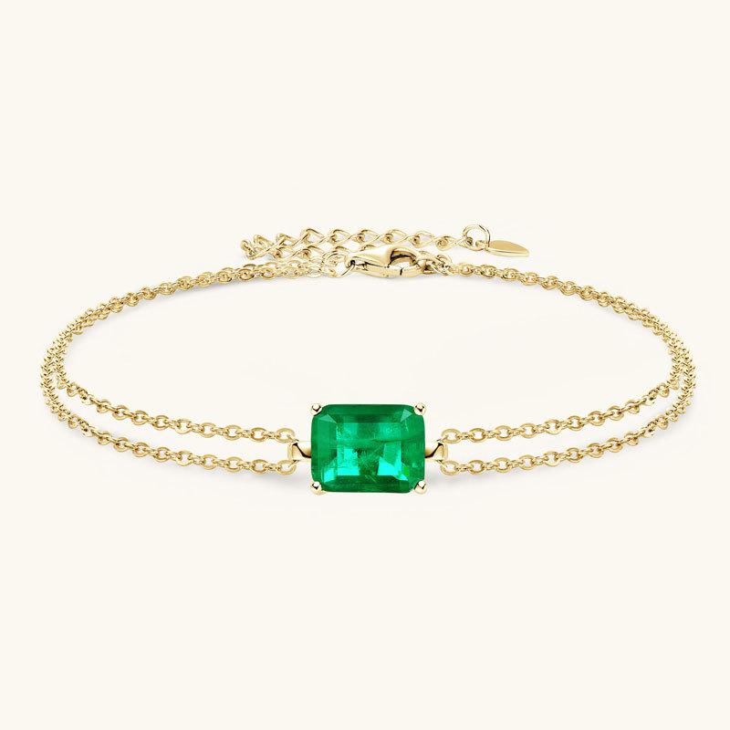 Silvere Glam New Square Emerald Bracelet From Europe And America, High-end Design Sense, Double-chain Jewelry, S925 Sterling Silver Chain 925 silver золотистый
Silvere Glam New Square Emerald Bracelet From Europe And America, High-end Design Sense, Double-chain Jewelry, S925 Sterling Silver Chain 925 silver золотистый